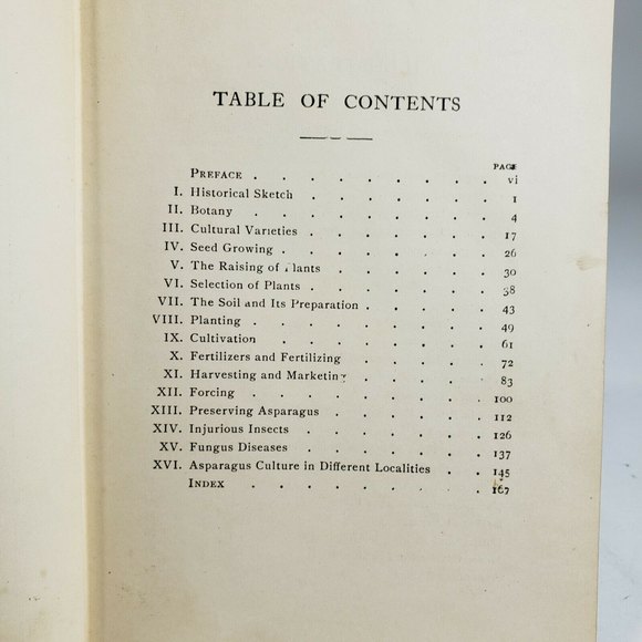 Antique 1920 Agriculture Book Asparagus Its Culture for Home Use and for Market - Picture 6 of 12